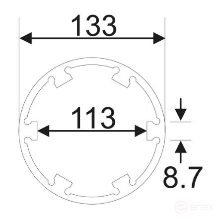 Head for rear differential nut, d=133mm (MERCEDES, MAN) JTC