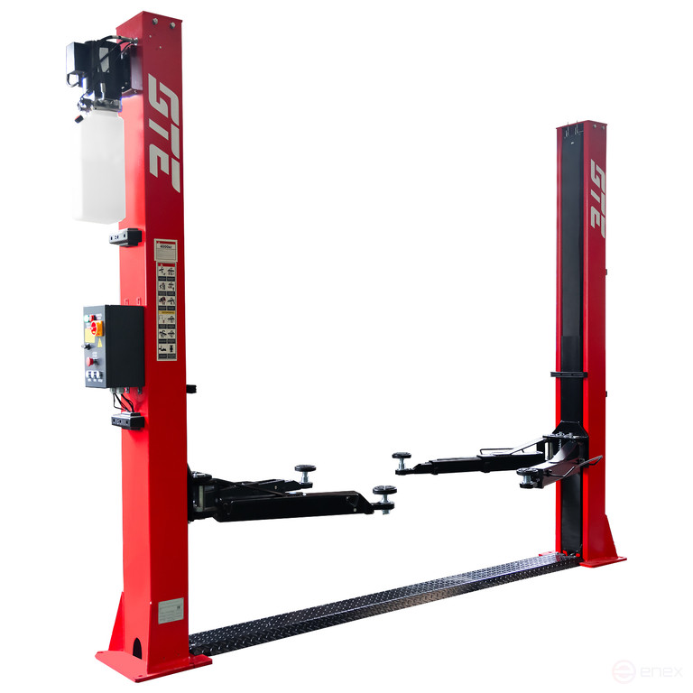 Подъемник электрогидравлический 4т 110-1900мм 2-х стоечный 380В ниж.синхрон. (электр.спуск) GTE