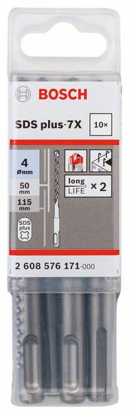 Ударные сверла SDS plus-7X 4 x 50 x 115 mm