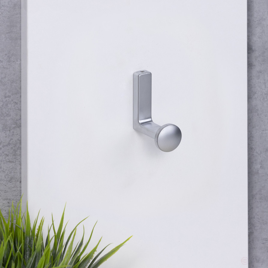 Крючок меб. однорожковый мет. KING хром матовый AKS