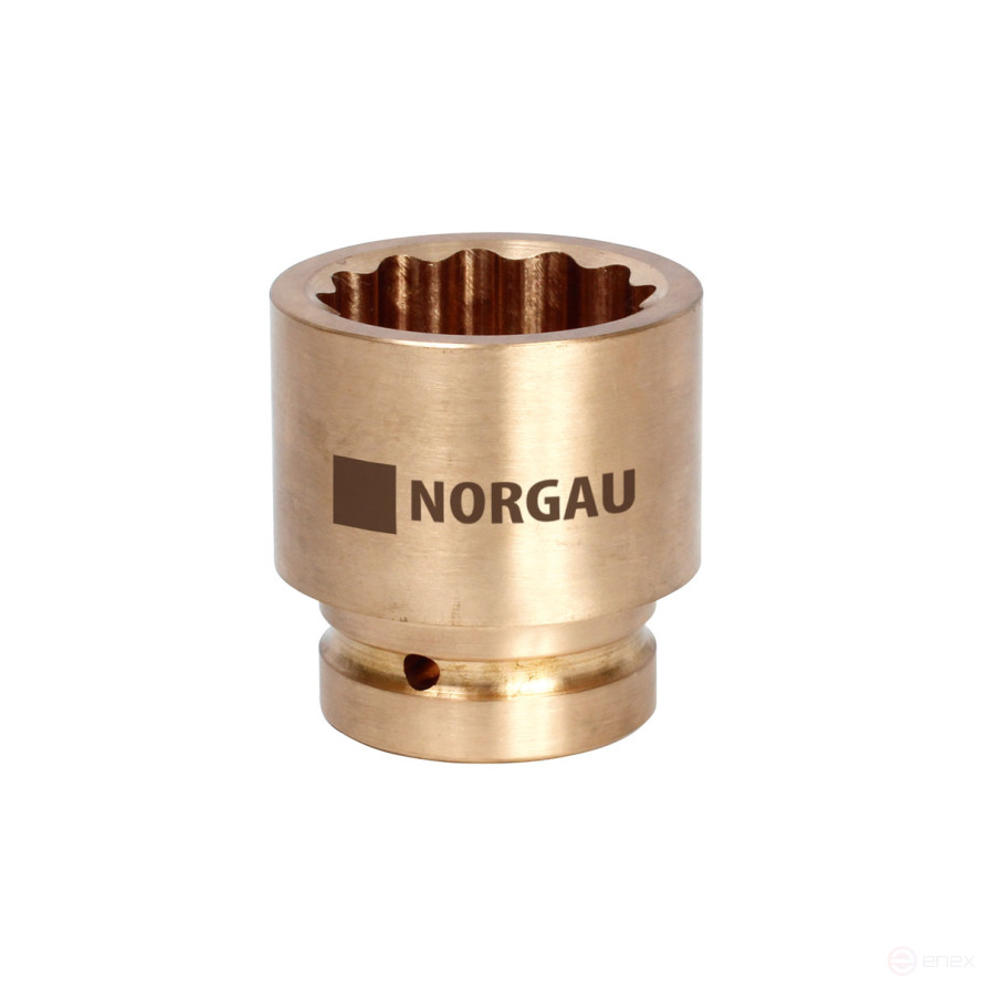 Головка торцевая ударная NORGAU Industrial 12-гранная искробезопасная 1 1/2", 65 мм, ND37K-65NSB