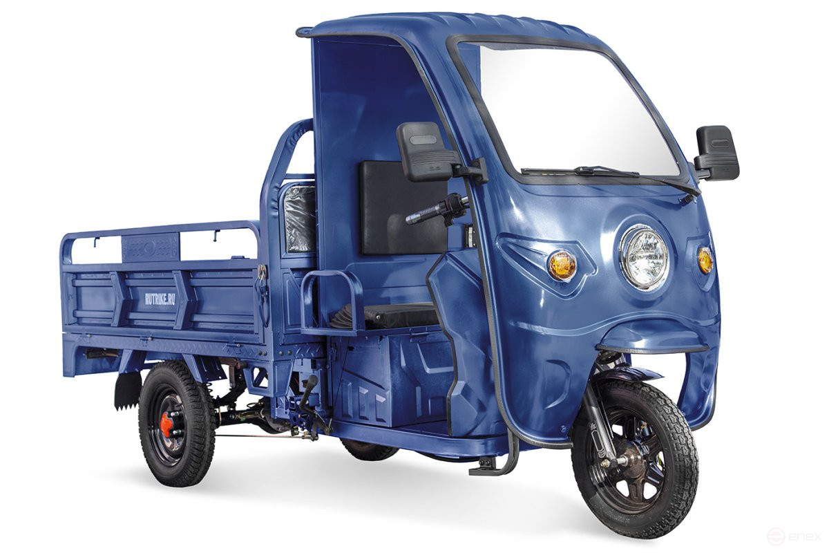 Грузовой электротрицикл Rutrike D4 NEXT КАБИНА 1800 60V1500W, синий