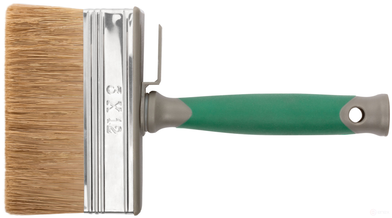 Макловица, 70% ПЭT/30% натуральная щетина, нерж. обжим, 2-К ручка, 120 х 30 мм