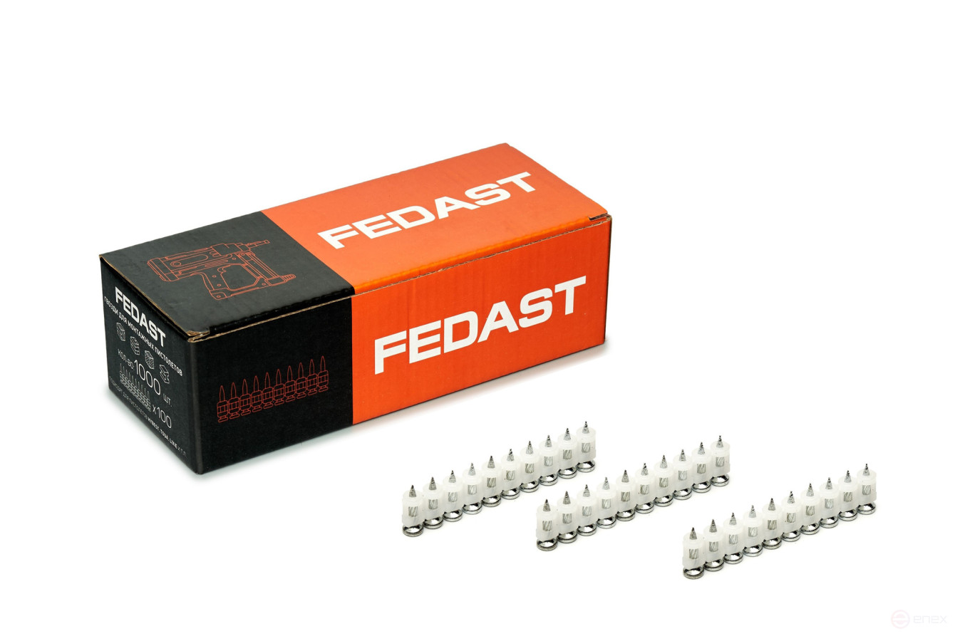 Nails for metal and fragile concrete type CN (2.7*16 mm screw, 1000 pcs/pack) FEDAST