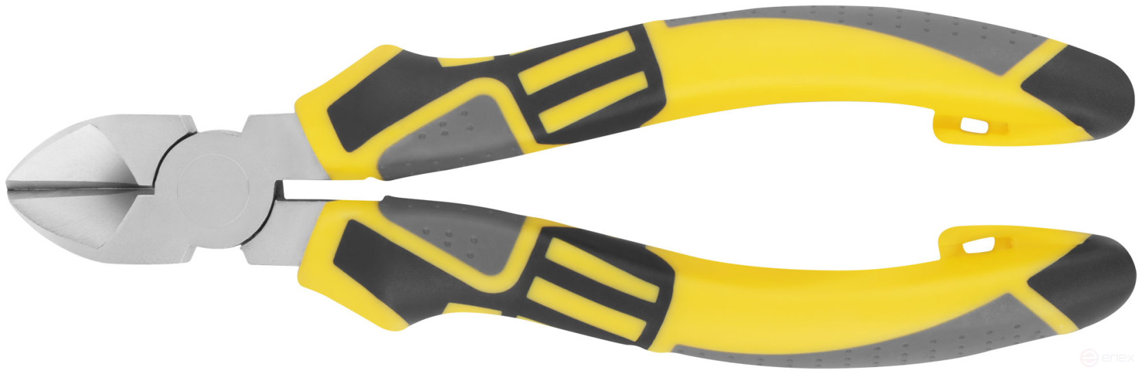 Smart side cutters, tricolor rubberized handles, 190 mm nickel coating