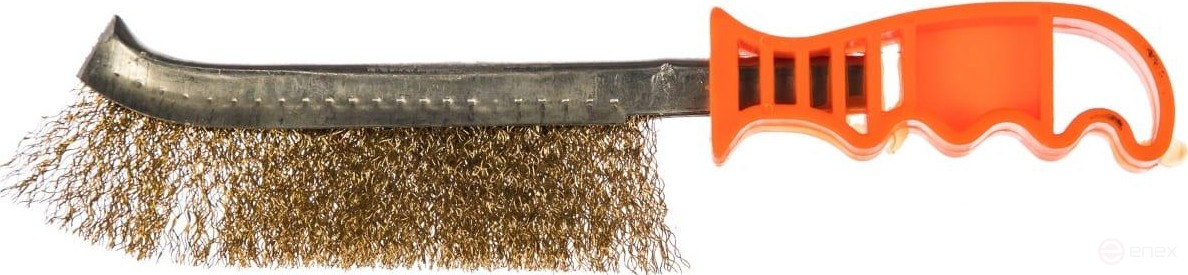 Brush No. 112 17230001 with a plastic handle, copper-plated