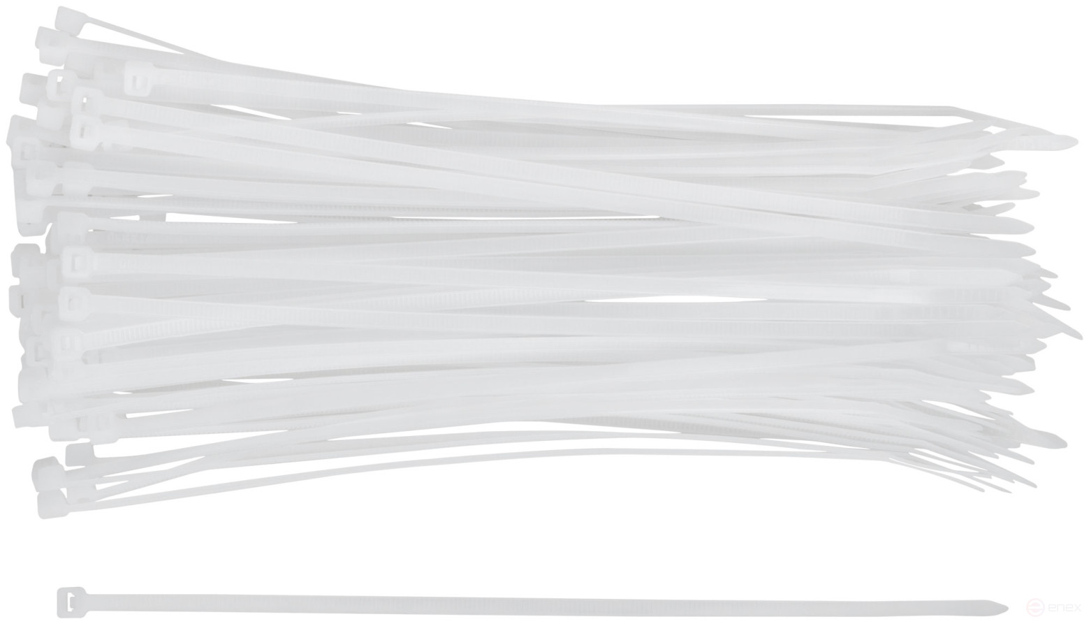 Хомуты нейлоновые для проводов, белые 100 шт., 3,6х200 мм