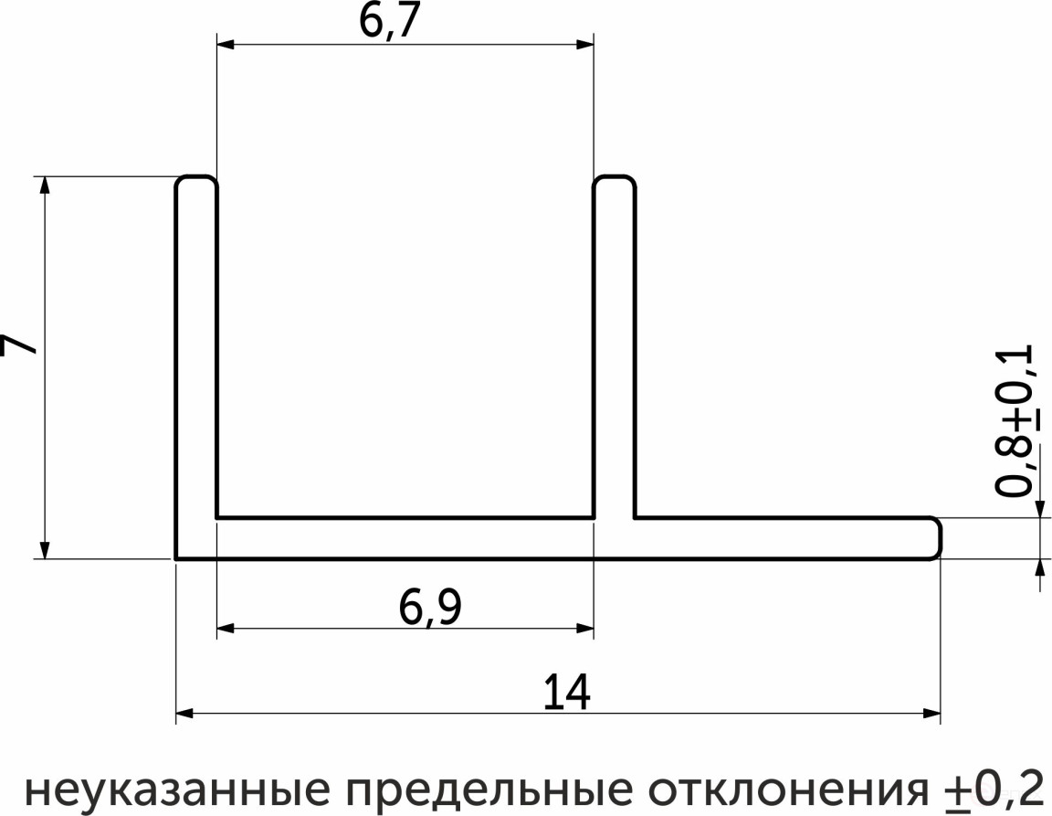 Corner bar 6 matte (L=0.6) AKS