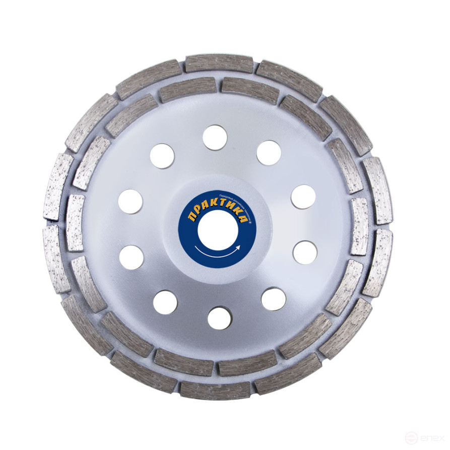 Чашка алмазная ПРАКТИКА "Эксперт" шлифовальная 2-ряда 180 х 22 мм блистер (240-584)