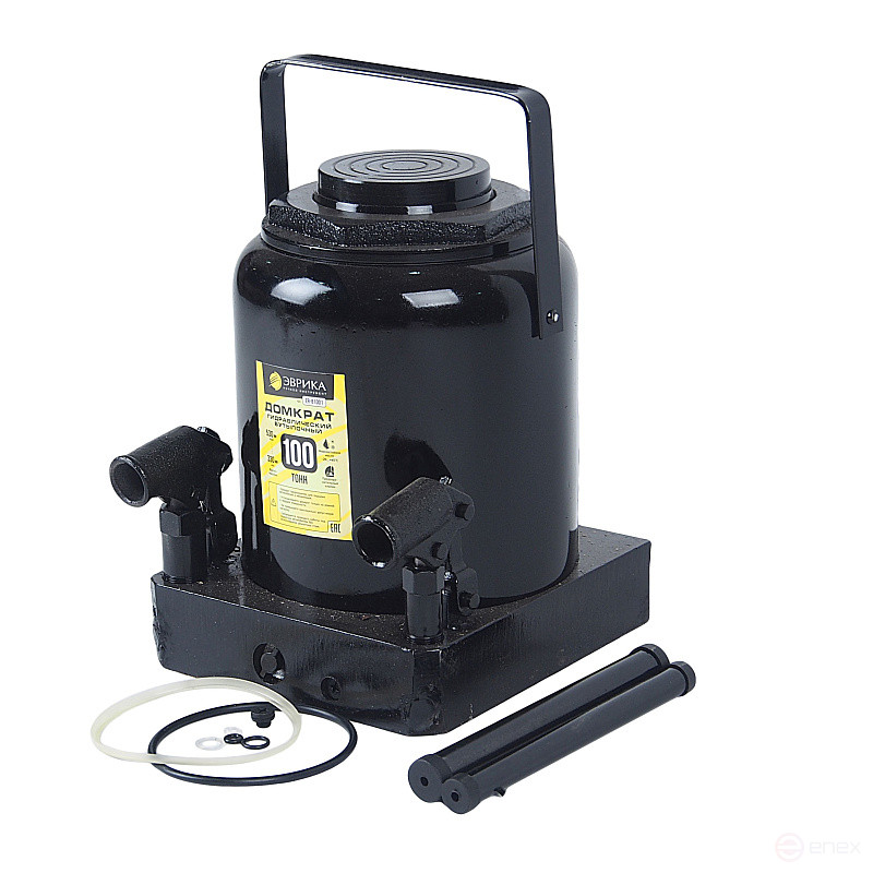 Hydraulic jack ER-81001 bottle with 100t valve, repair kit (lifting height 330-530mm) EUREKA /1