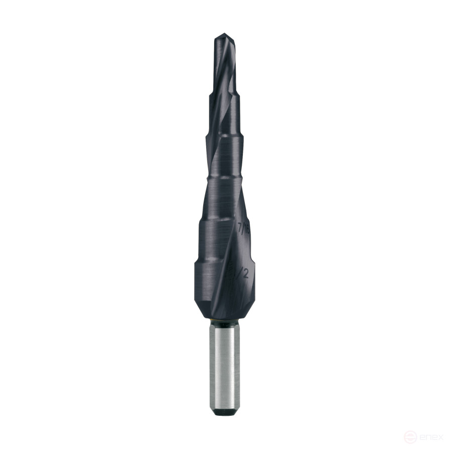 Сверло ступенчатое HSS дюймовое CBN шлифованное со спиралевидной канавкой и подточкой острия Ø 3/16 - 1/2 TiAlN