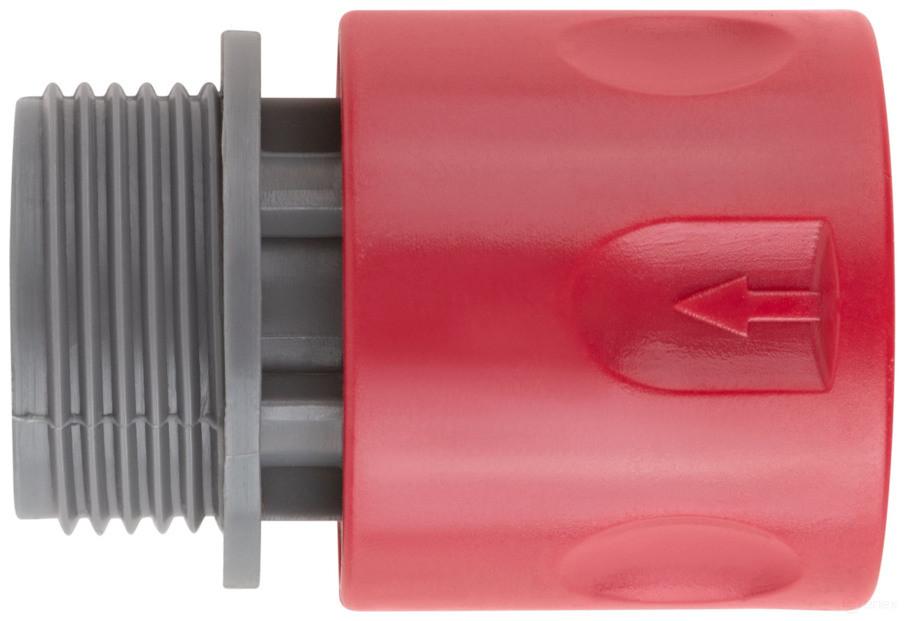Plastic connector, 3/4" external thread