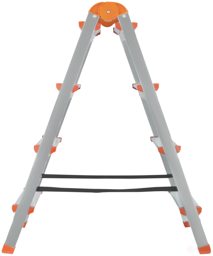 Double-sided steel ladder, 4 steps, H=88.5 cm, weight 5.3 kg