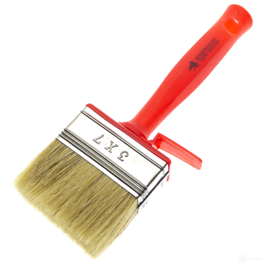 Кисть плоская "Макловица", 30 х 70мм, в/в 38мм, натур.щетина, Чеглок (240)