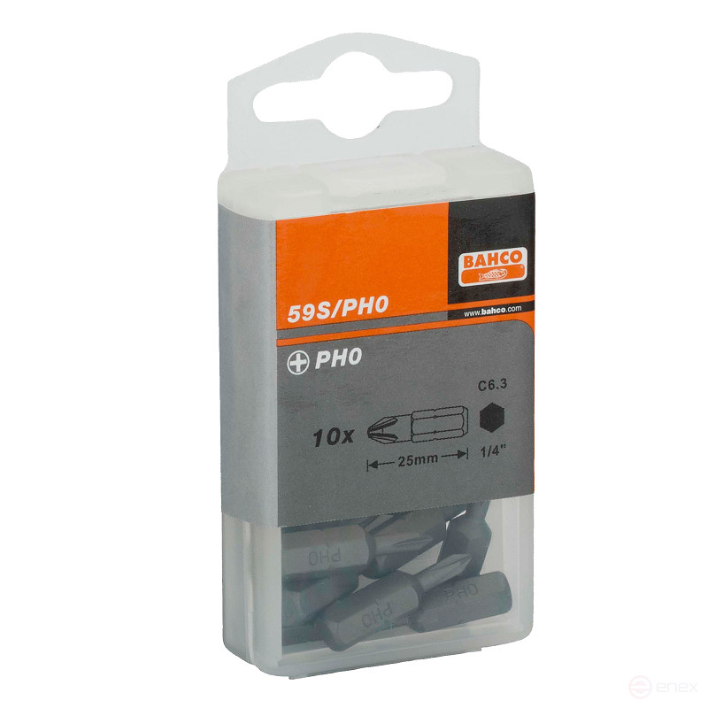1/4" Bits for Phillips PH1 screws, 25 mm 100pcs