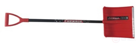 Plastic shovel Snezhnik (UMKA) 380*370 d-32, with aluminum bar, removable aluminum handle and V-handle