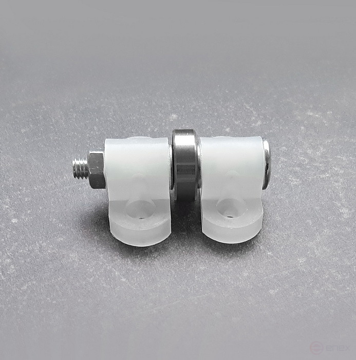 Mini bearing support rollers for medium loads (8 pcs). Height 19.5 mm