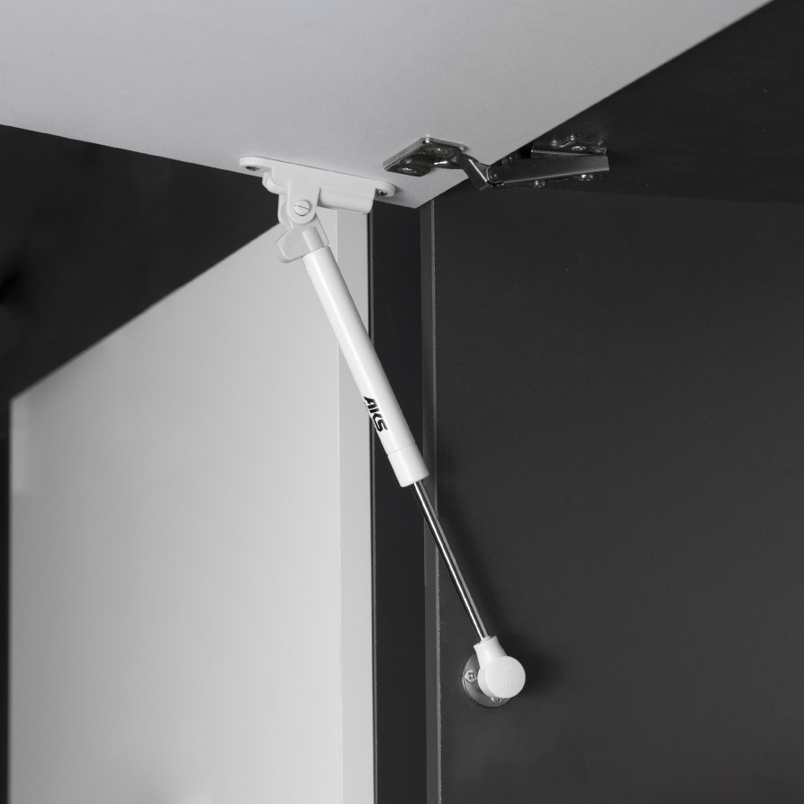 Overhead gas lift 100N with door closer white AKS PLUS