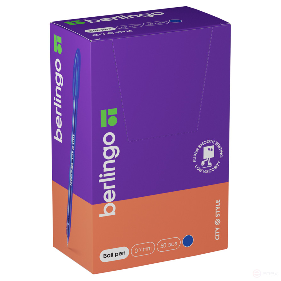 Ручка шариковая Berlingo "City Style" синяя, 0,7 мм