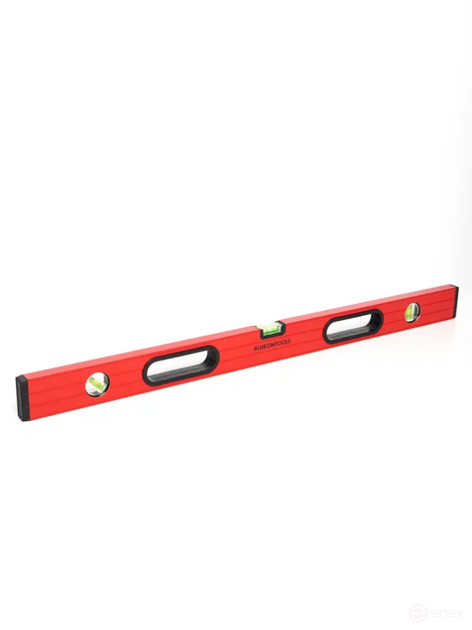 Painted level (3 acrylic indicators) with handles 60 cm