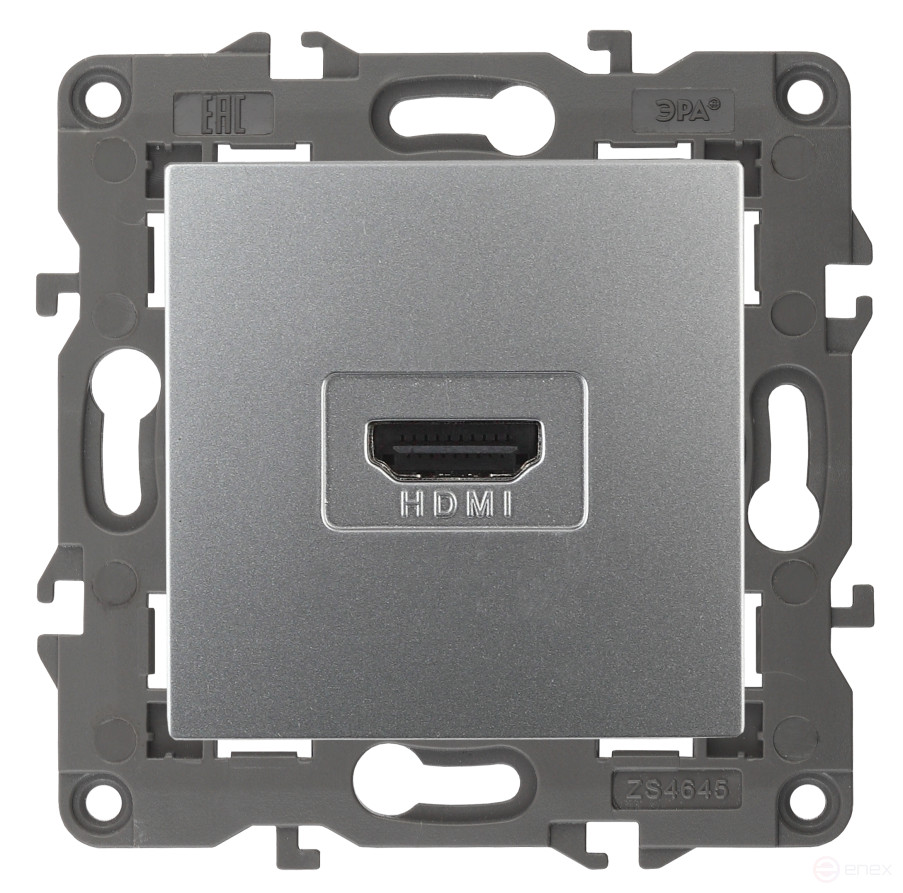 Розетка ЭРА Elegance 14-3114-03 HDMI IP20 алюминий
