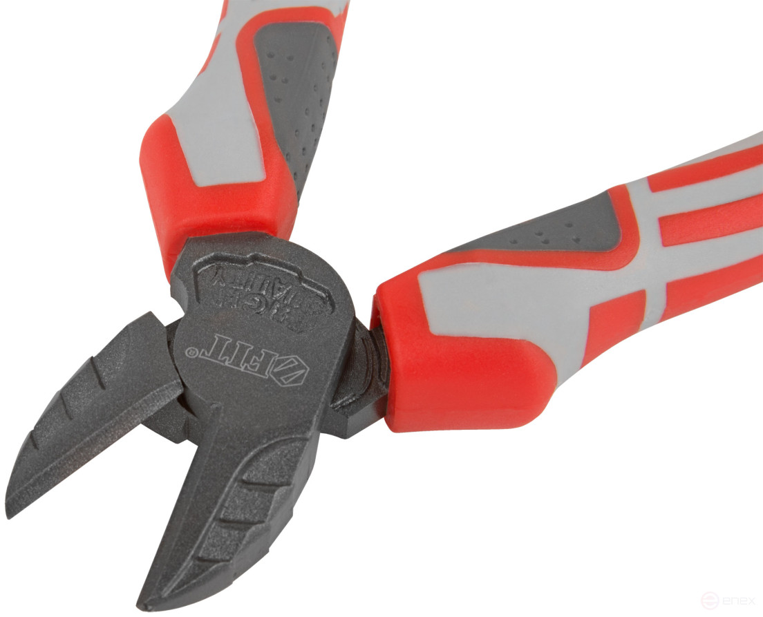 Etalon side cutters, CrV steel, stiffeners on the jaws, Teflon coating, 3K rubberized handles 180 mm