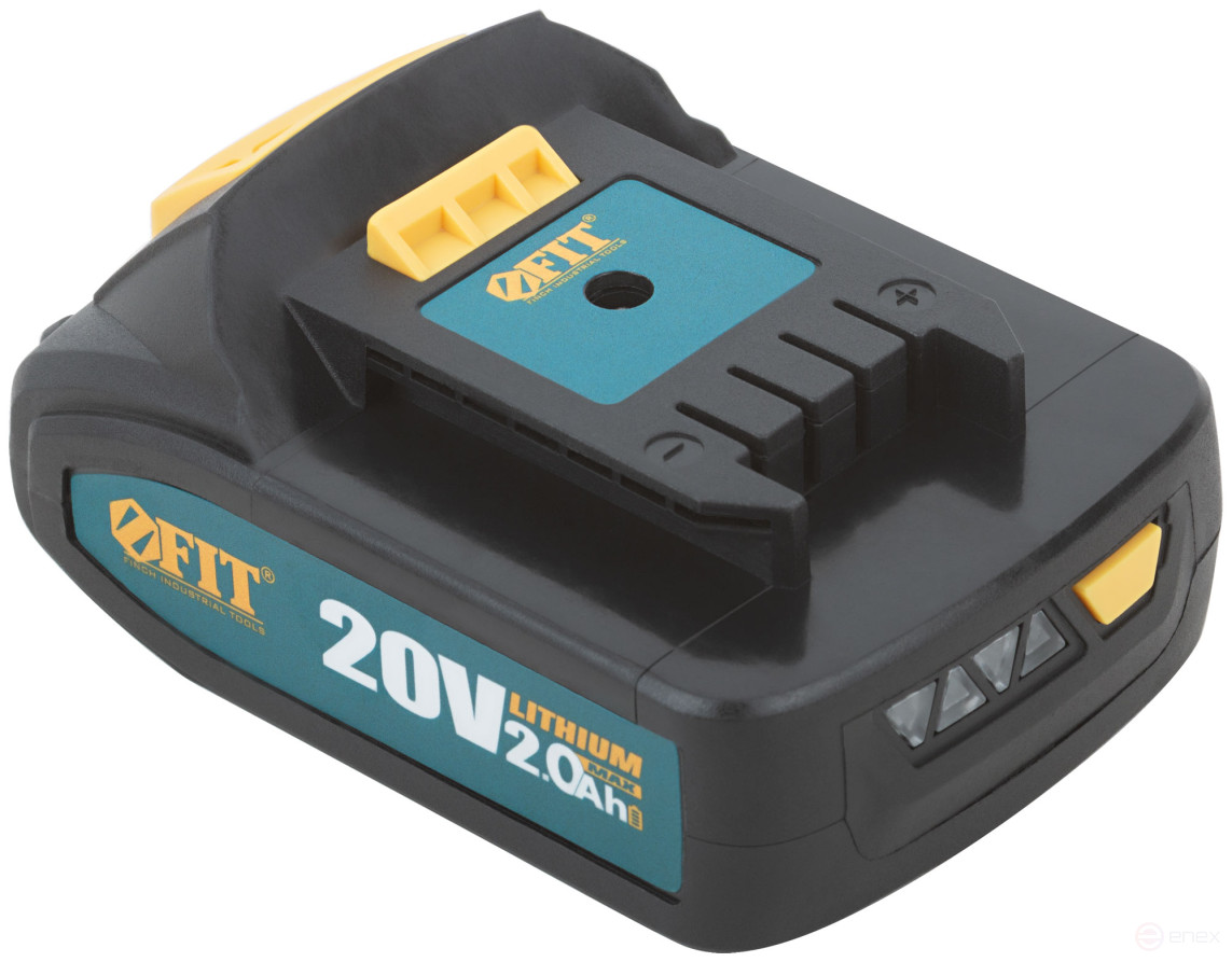 Батарея акк. 20 В; Li-Ion; 2,0 Ач; 0,4 кг ; индикатор заряда; коробка