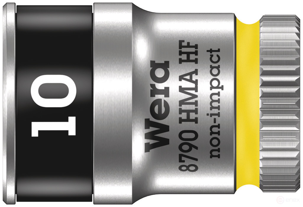 8790 HMA HF Zyklop Головка торцевая шестигранная, DR 1/4", с функцией фиксации крепежа, 10 x 23 мм