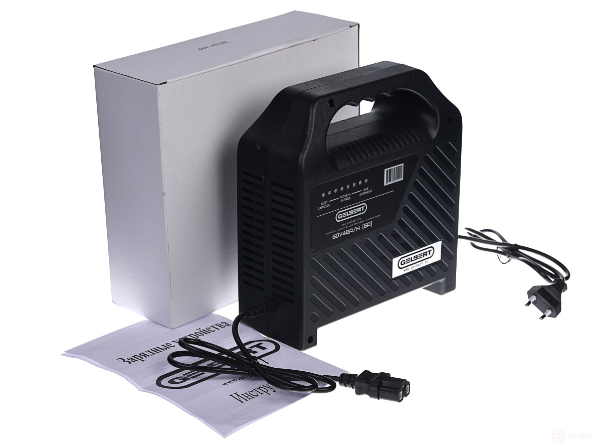 Зарядное устройство Gelbert для свинцовых аккумуляторов 60V45A/H (6A)