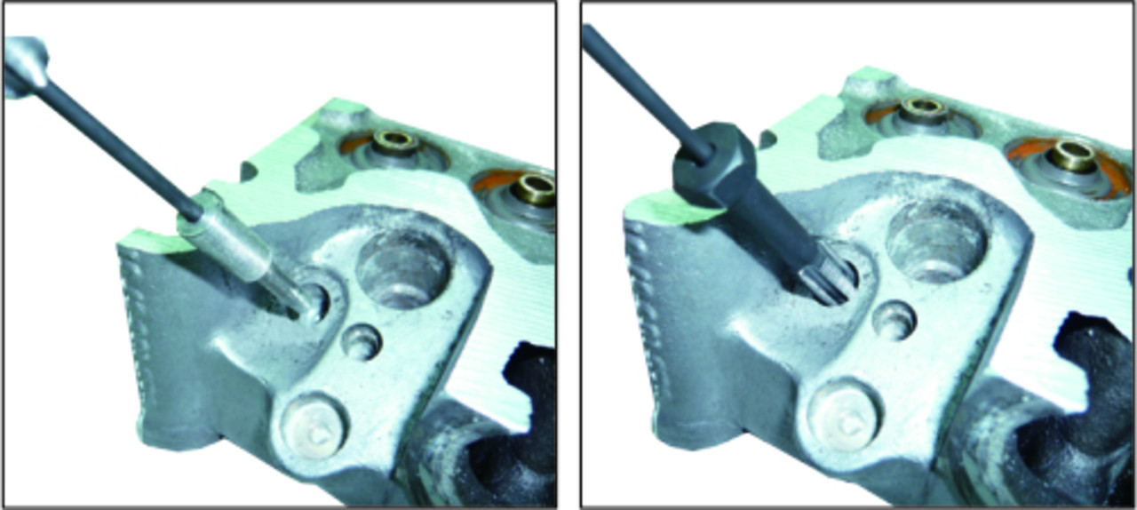 A set of tools for repairing glow plug threads 33 items in a JTC case