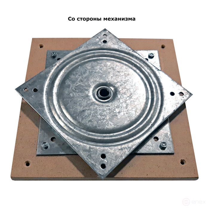 The mechanism with a mounting platform is quiet for a turntable or platform d 40-100 cm with a load of up to 100 kg