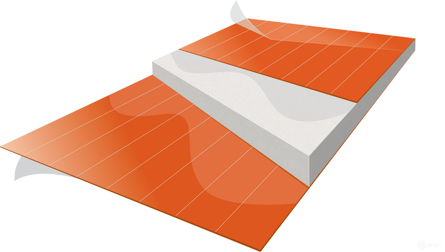 Sandwich wall panels with expanded polystyrene according to TU, width 1000 mm, metal thickness 0.45 mm, RAL 9003, panel thickness 80 mm, 1 m2