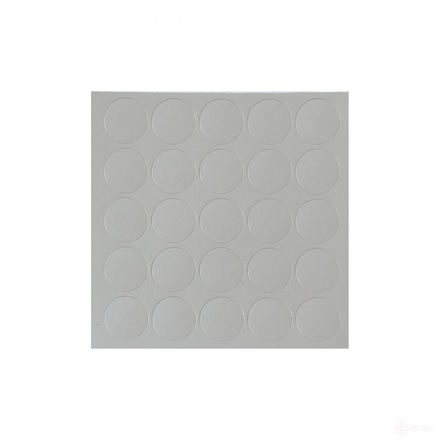 Self-adhesive plug for confirmations light grey (14307) AKS (sheet-25 pcs.)