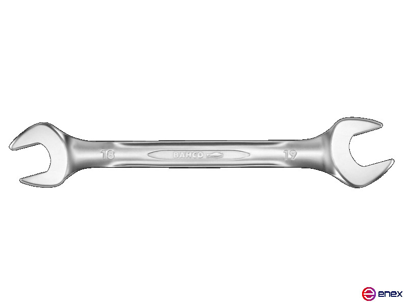 Двусторонний рожковый ключ, 14х15 мм, хромированный, на пластковой информационной карте