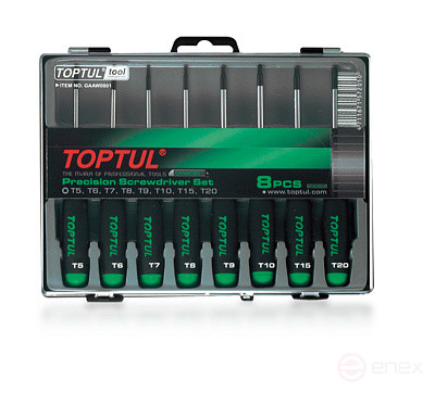 Torx T5-T20 Precision Screwdriver Set, 8 pieces TOPTUL