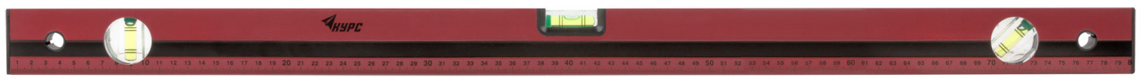 Optima level, 3 eyes, red body, milled working face, 800 mm scale