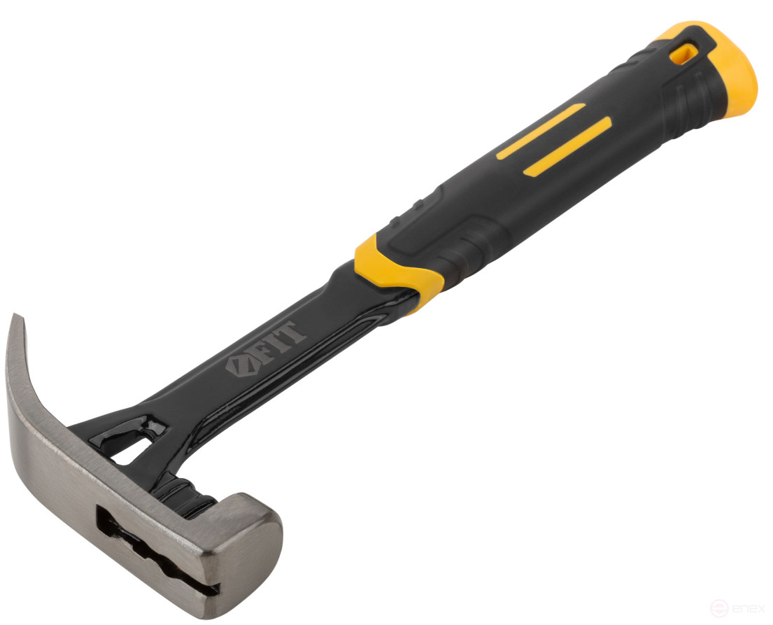 Молоток-гвоздодер, цельнометаллический Профи, 450 гр., вытягивание гвоздей