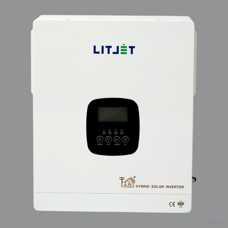 Инвертор гибридный однофазный солнечный ЛИТДЖЕТ 6,3 kW 230V/50Hz с ЖК-дисплеем