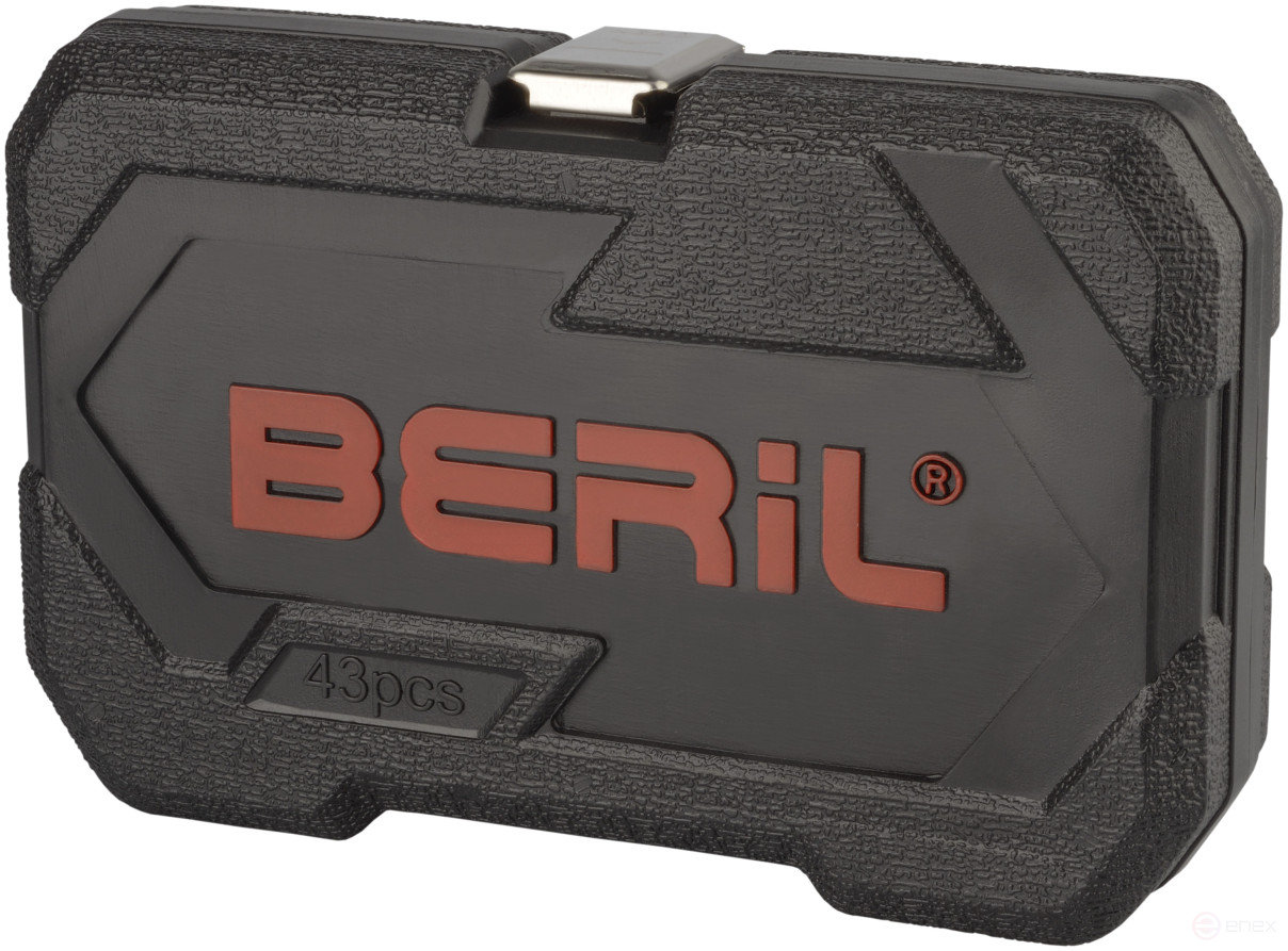 Set of socket heads 43pr. 1/4 DR BERIL