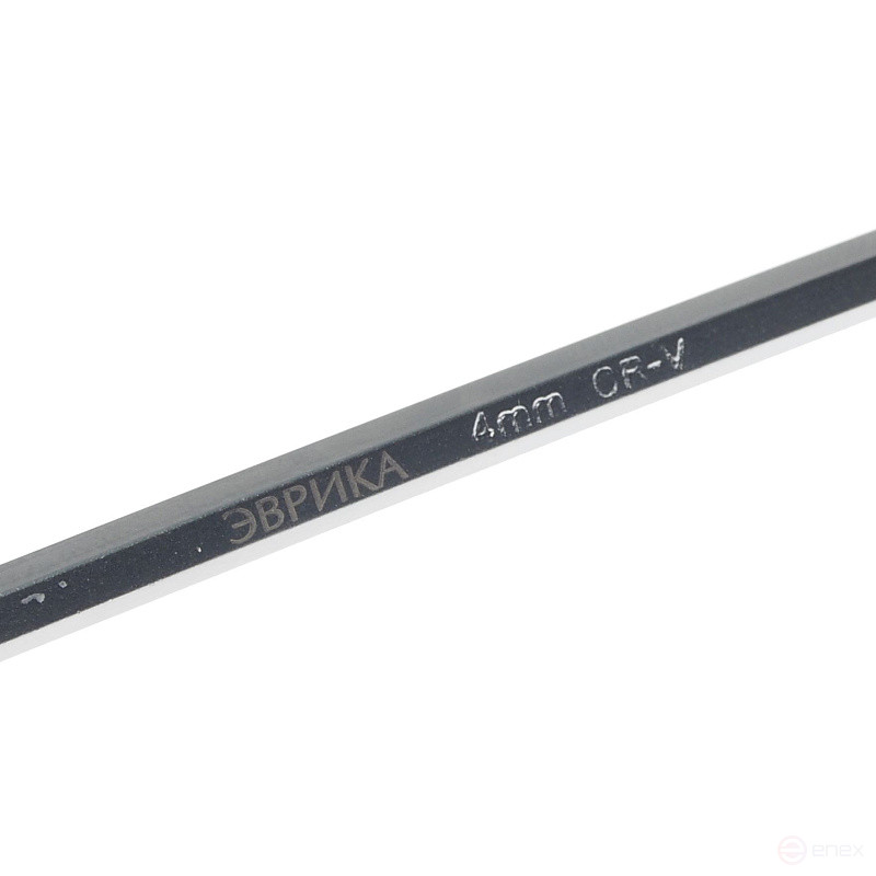 Ключ шестигранный 4мм ER-76504XL: Г-образный экстрадлинный с шаром ЭВРИКА /1/16/112