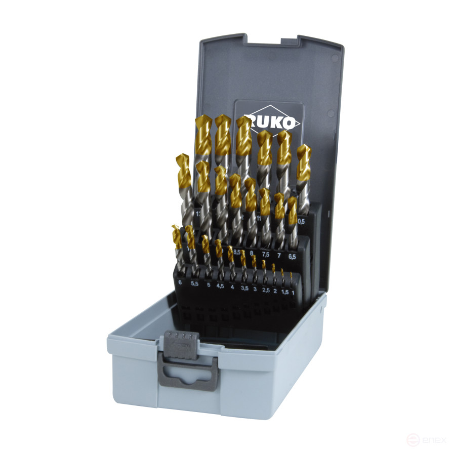 Набор сверл по металлу HSS-G N, с титан-нитридным покрытием TiN, 25 предметов, 2501215TRO