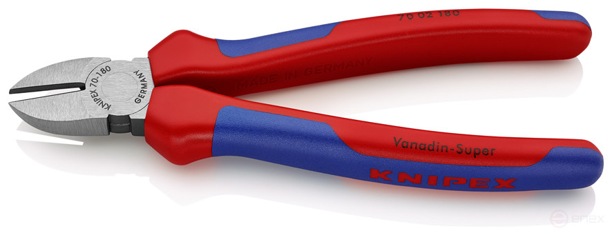 Бокорезы, рез: провол. мягк. Ø 4 мм, средн. Ø 3 мм, твёрд. Ø 2.5 мм, L-180 мм, 62 HRC, чёрн., 2-к ручки, держатель