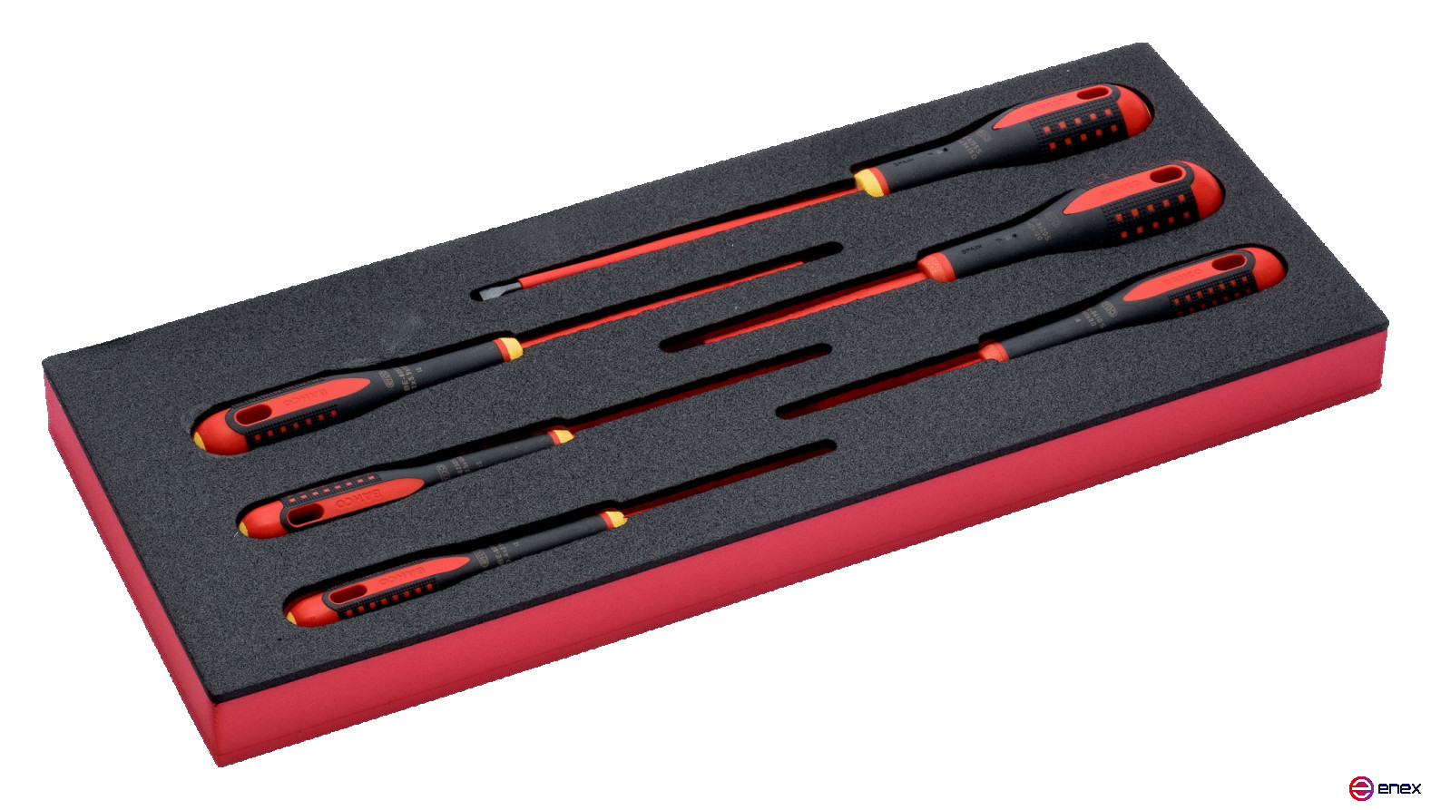 Fit&Go Набор изолированных отверток шлицевых и Phillips в ложементе, 6 шт