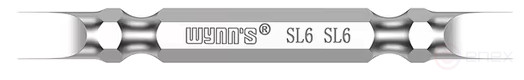 Бита двусторонняя магнитная SL6,0-SL6,0х65 мм S2 (5шт) Wynn
