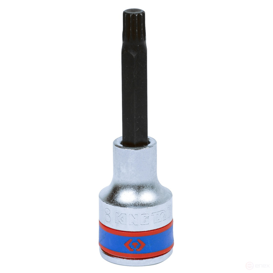 Насадка (бита) торцевая 1/2", Spline, M8, L = 80 мм KING TONY 403608