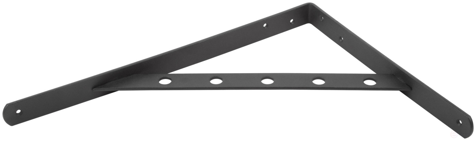 Corner bracket reinforced black 350x250 mm
