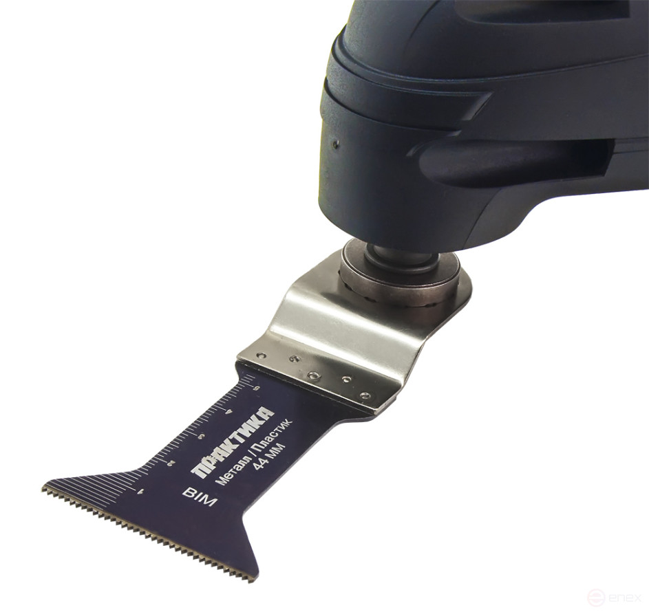 Насадка для МФИ ПРАКТИКА режущая Т-образная, BiM, по металлу и пластику, 44 мм, мелкий зуб (240-263)