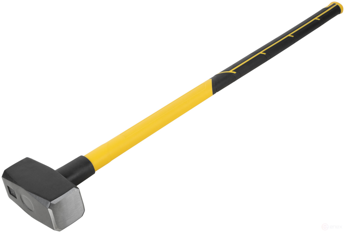 Forged sledgehammer, reinforced fiberglass handle 900 mm, 5 kg
