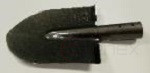 Dacha bayonet shovel made of rail steel with a stiffening rib 180*230*330 mm.