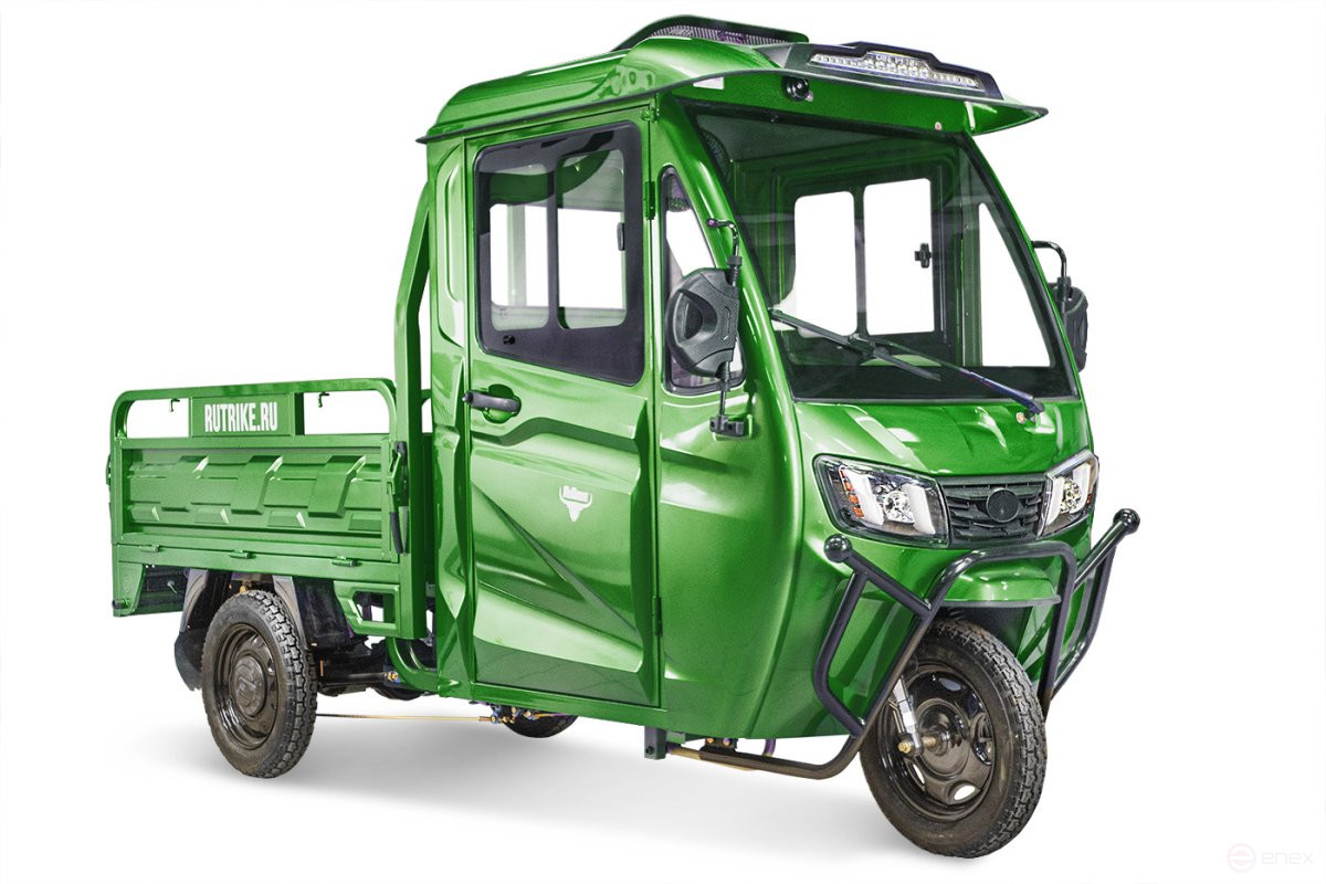 Cargo electric tricycle Rutrike CARGO Cabin 1500 60V1000W, green